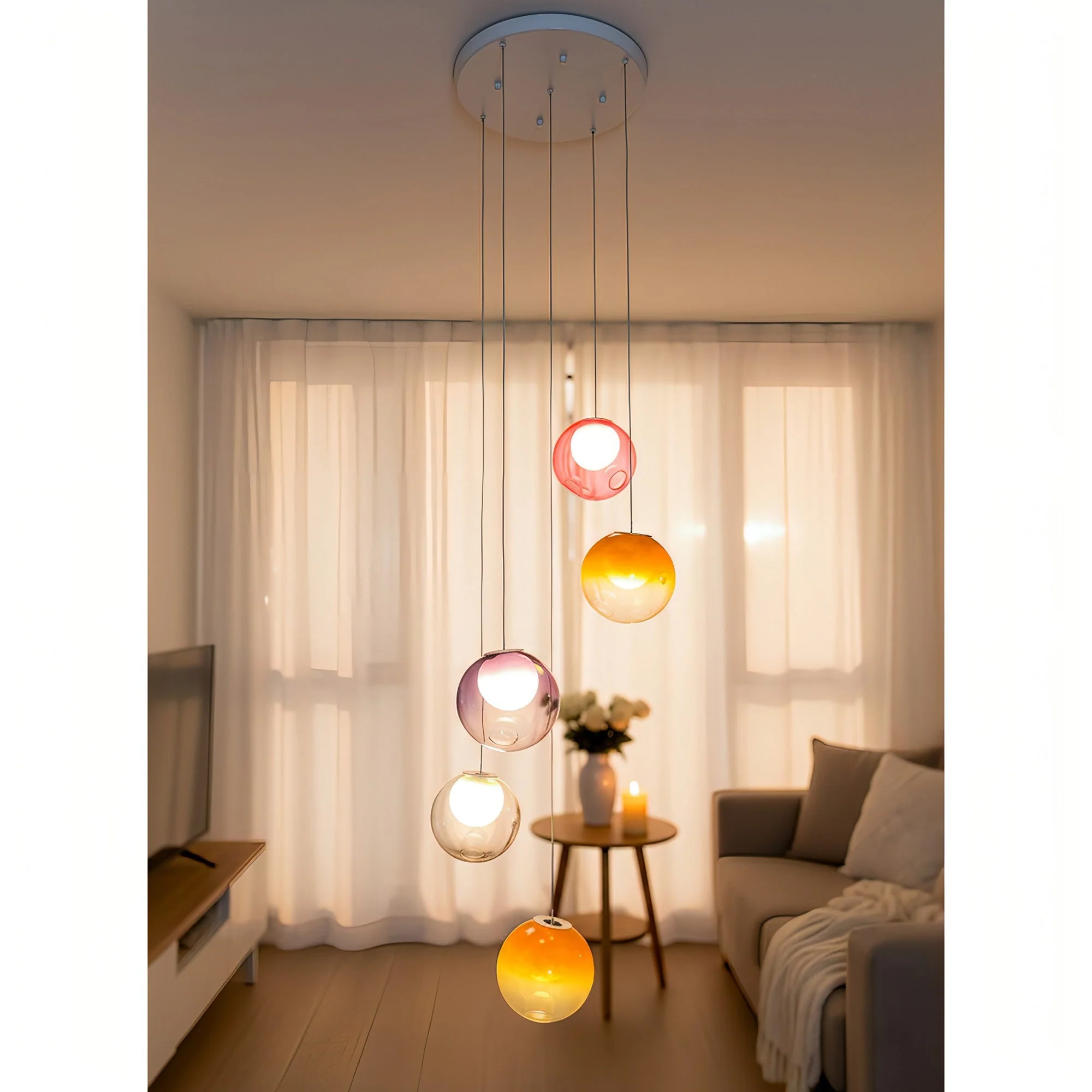 Haile Modern Glass Pendant Light - Image 21