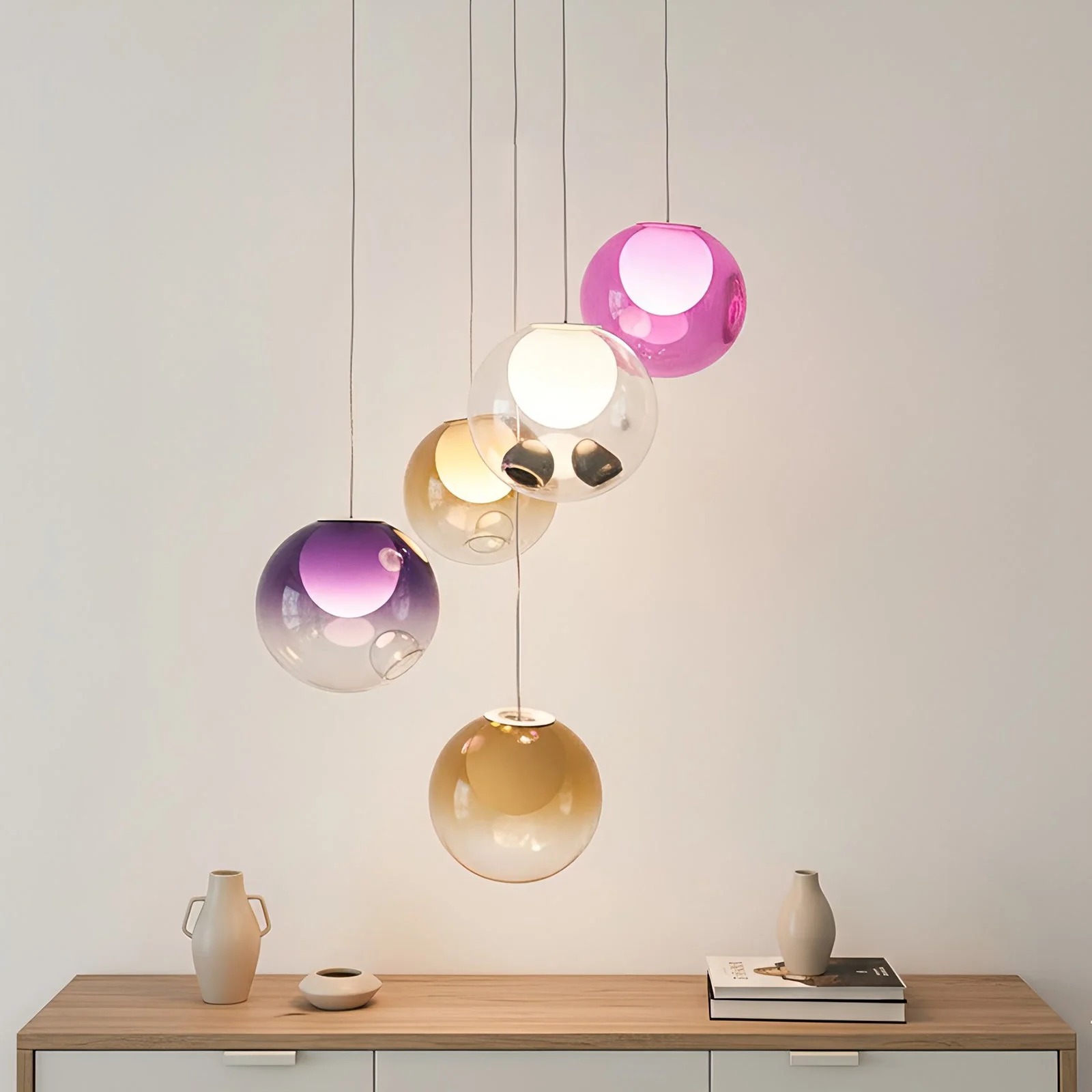 Haile Modern Glass Pendant Light - Image 3
