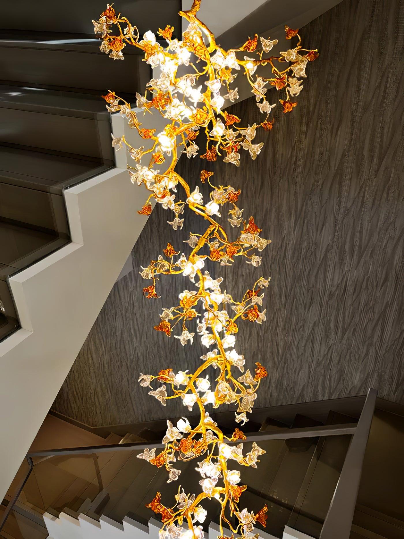 Aare Maple Branch Brass Crystal Chandelier - Image 5
