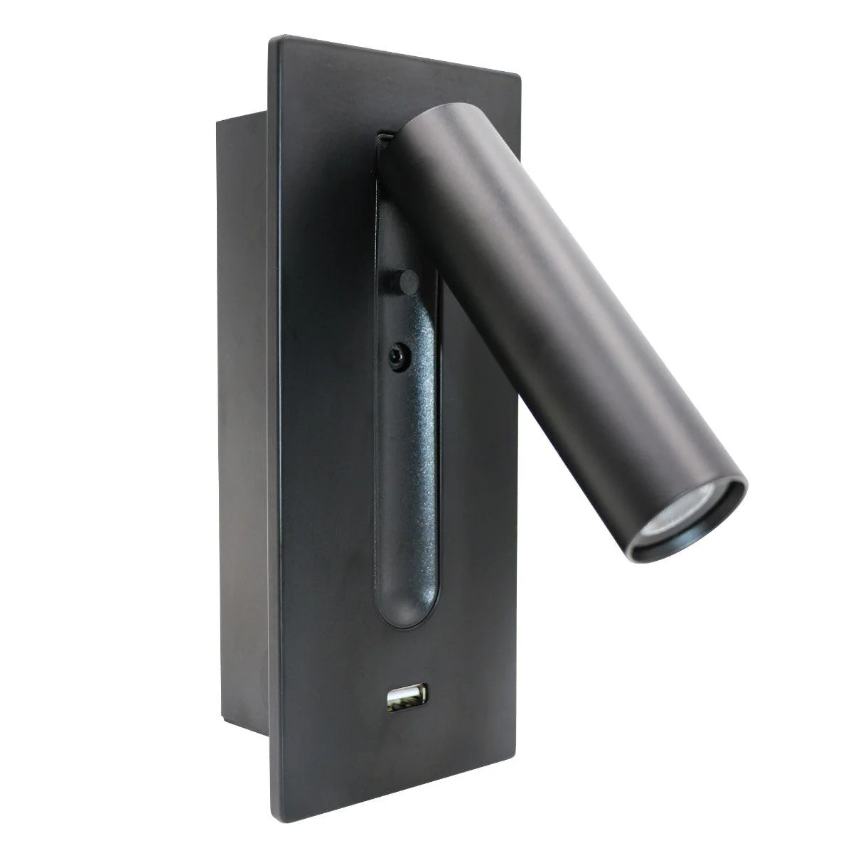 Aare Modern Minimalist Bedside USB Black Wall Light - Image 12