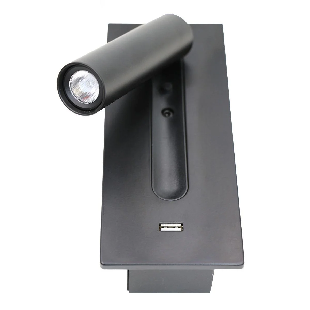 Aare Modern Minimalist Bedside USB Black Wall Light - Image 5