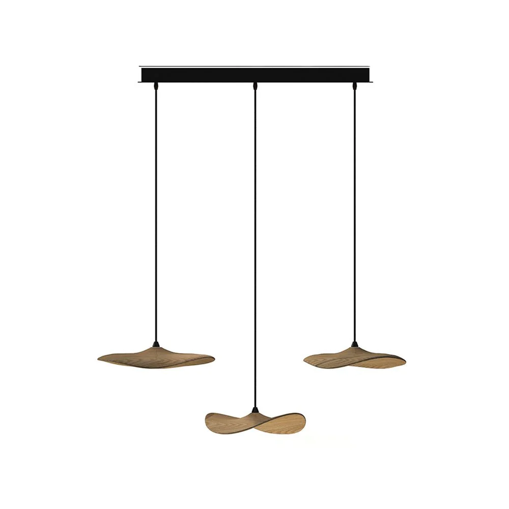 Abbott Modern Minimalist Empty Leaf Wood Chandelier - Image 19