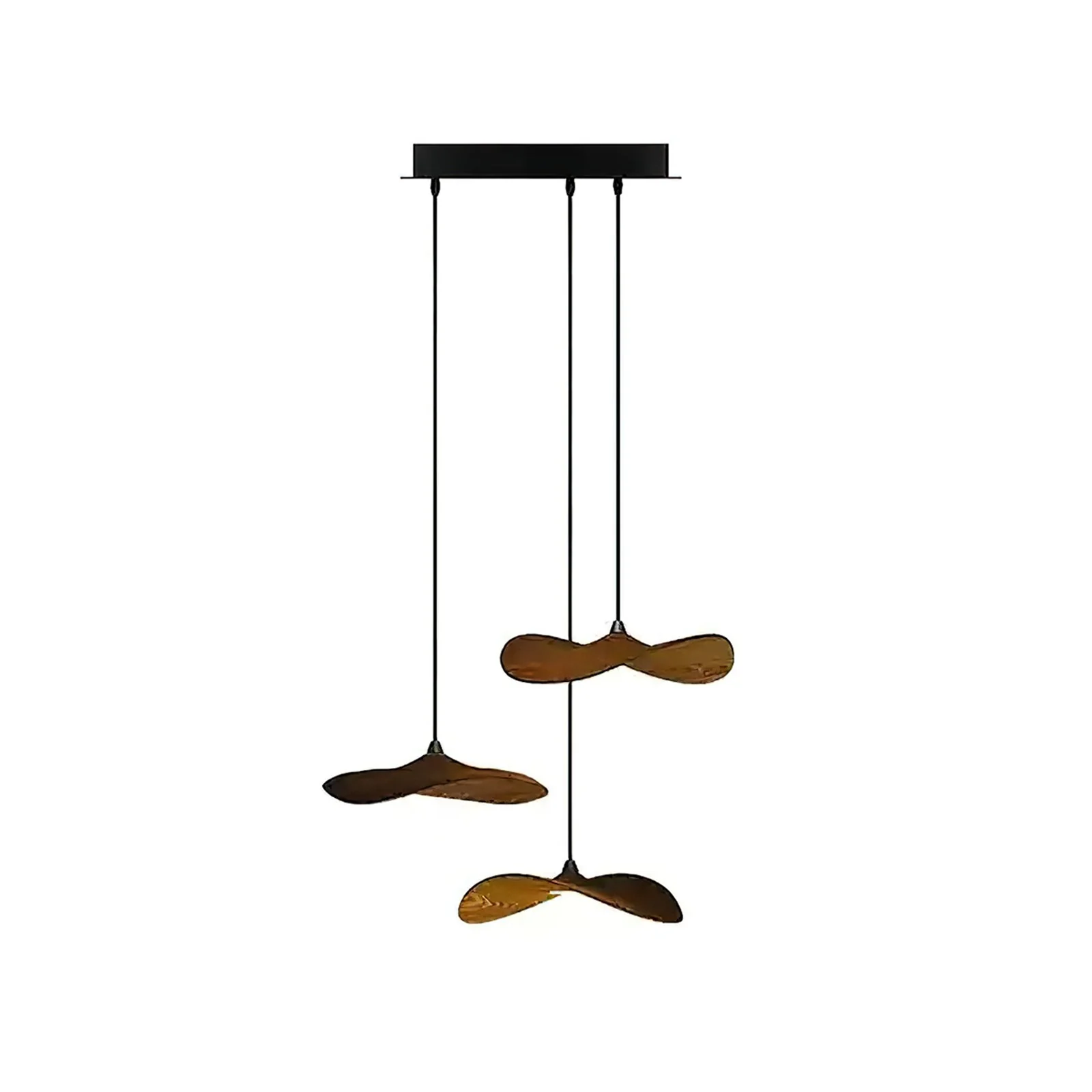Abbott Modern Minimalist Empty Leaf Wood Chandelier - Image 62