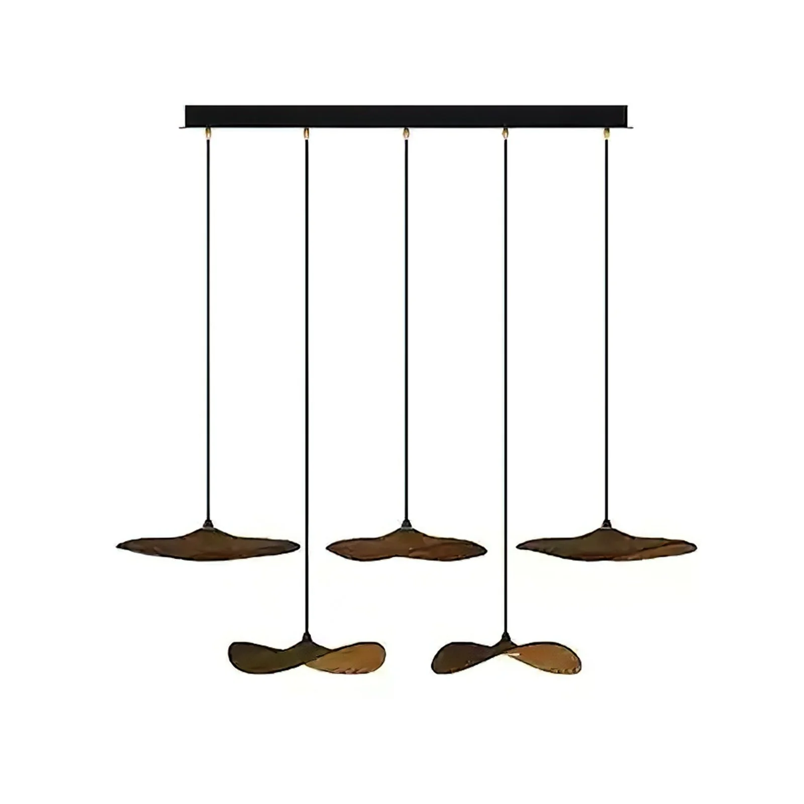 Abbott Modern Minimalist Empty Leaf Wood Chandelier - Image 65