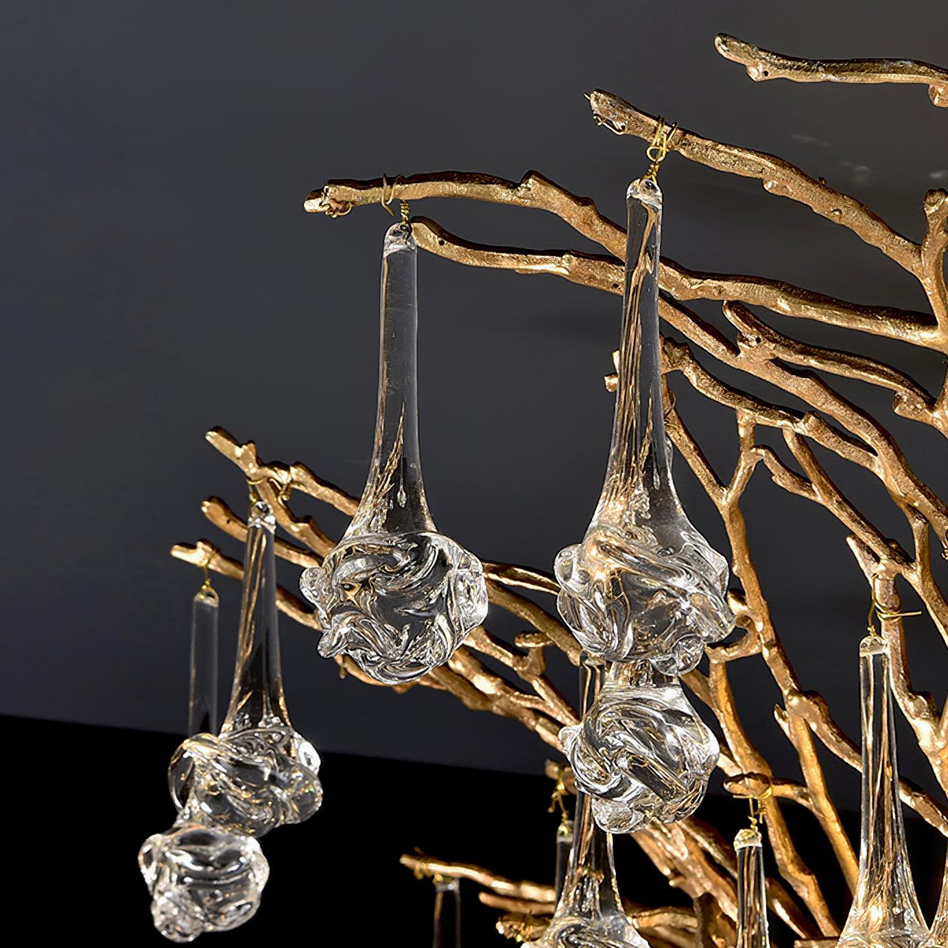 Abeleisa Tree Branch Staircase Brass Crystal Chandelier - Image 7