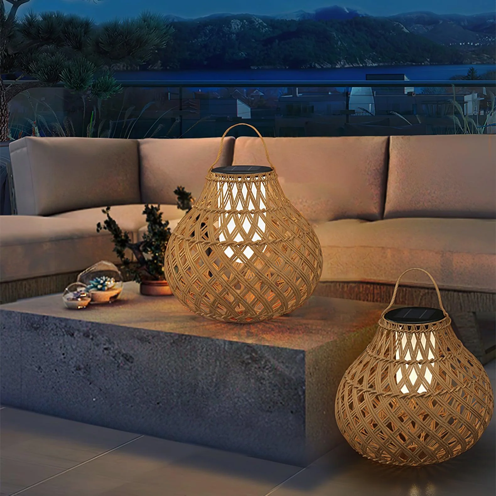 Abella Woven Sphere Lantern Outdoor Lamp - Image 10