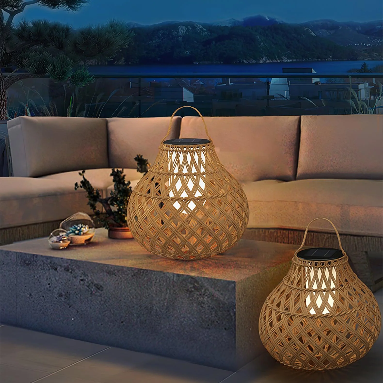 Abella Woven Sphere Lantern Outdoor Lamp - Image 24