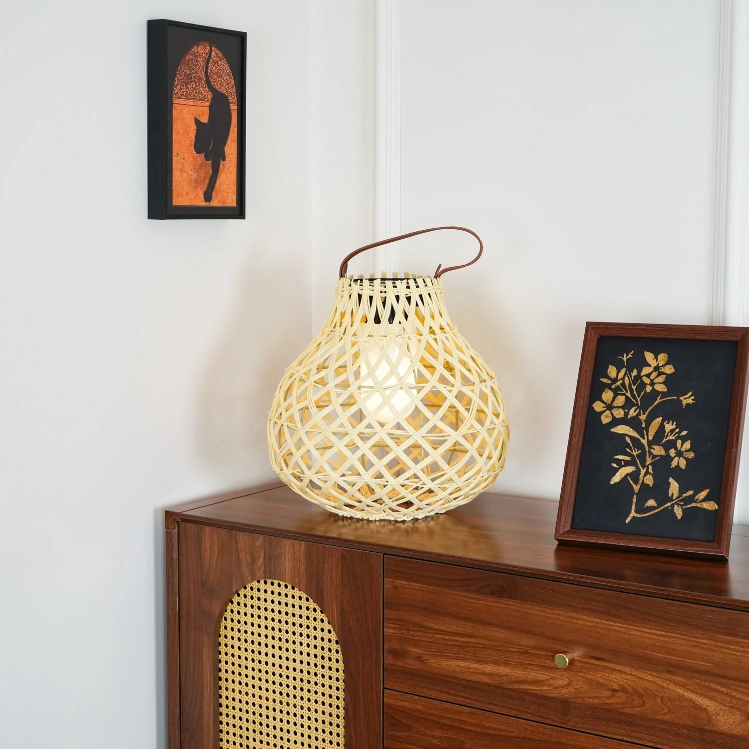 Abella Woven Sphere Lantern Outdoor Lamp - Image 4