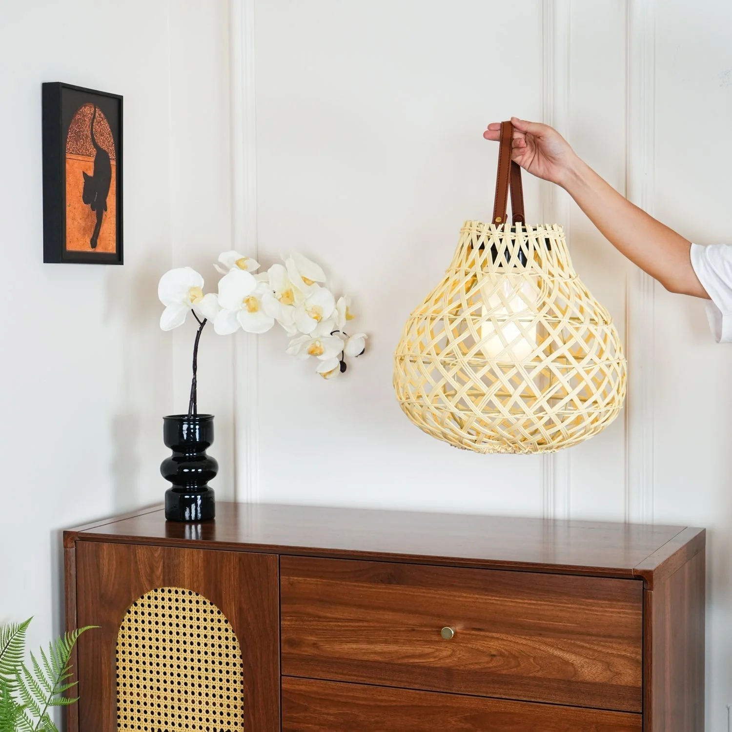 Abella Woven Sphere Lantern Outdoor Lamp - Image 48
