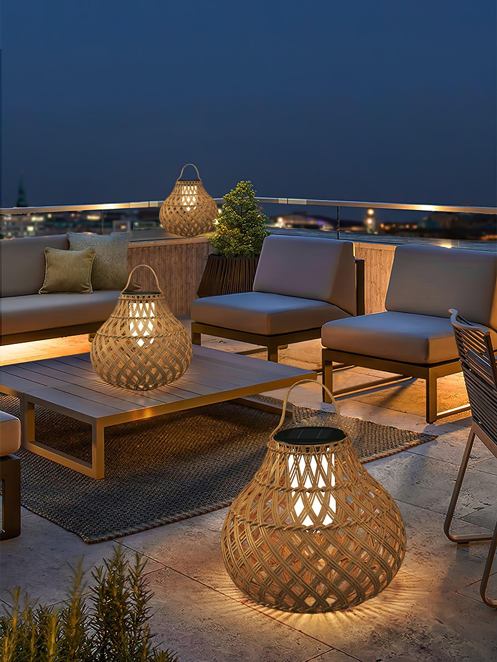 Abella Woven Sphere Lantern Outdoor Lamp - Image 6