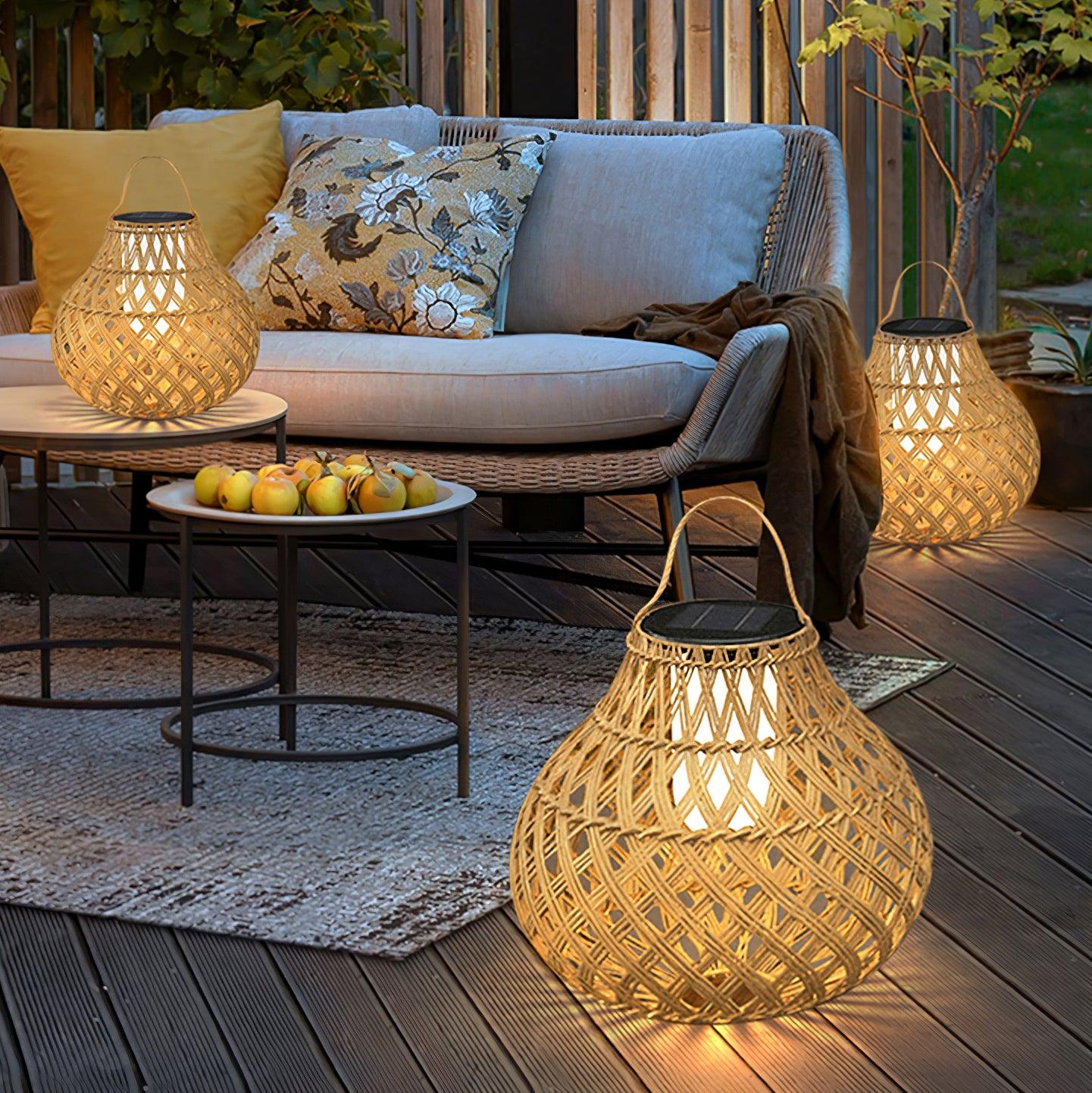 Abella Woven Sphere Lantern Outdoor Lamp - Image 7