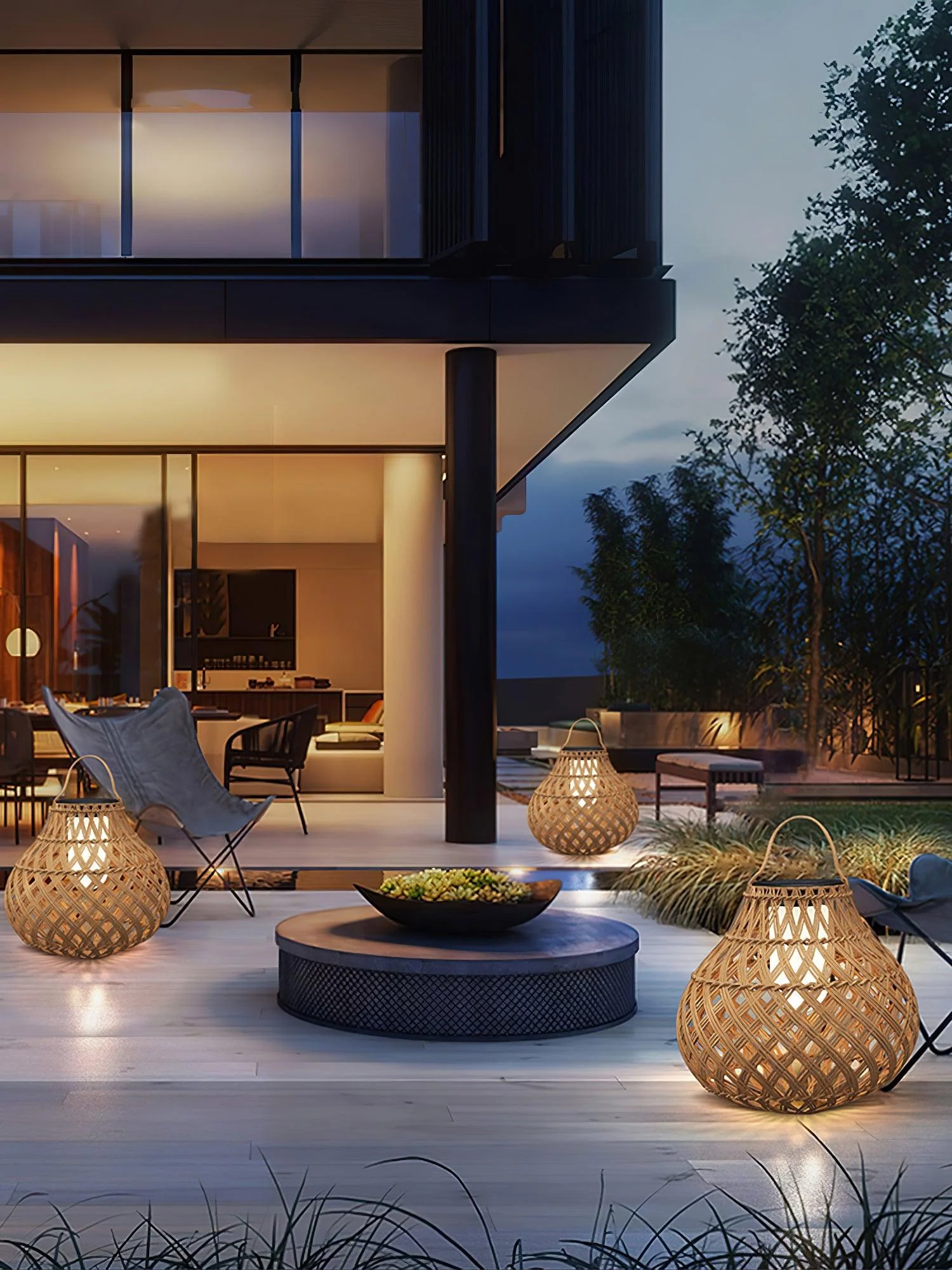 Abella Woven Sphere Lantern Outdoor Lamp - Image 8