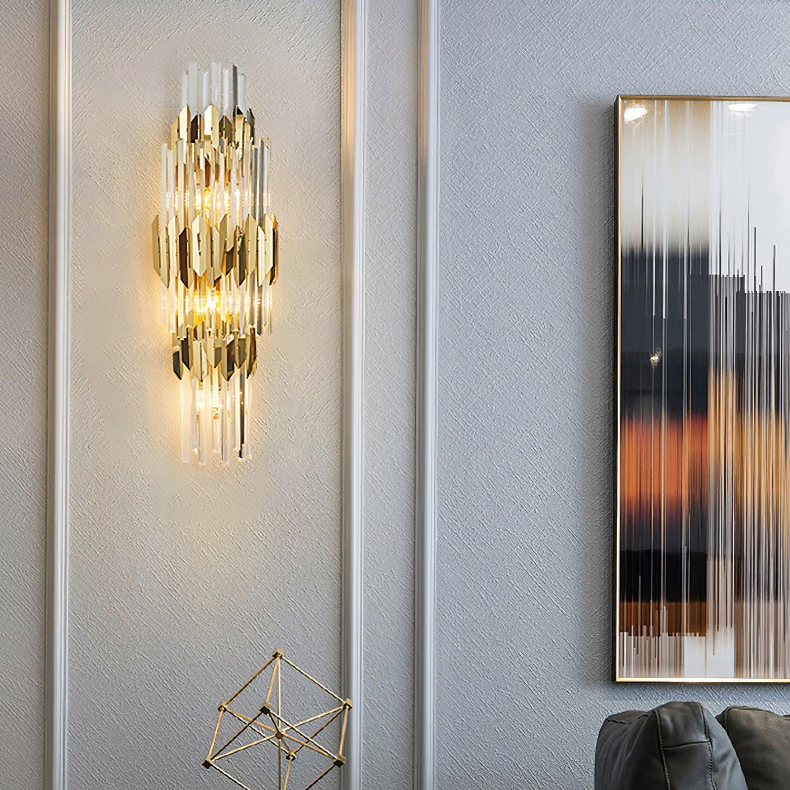 Abrahamson Nordic Art Three Layer Crystal Wall Light - Image 15