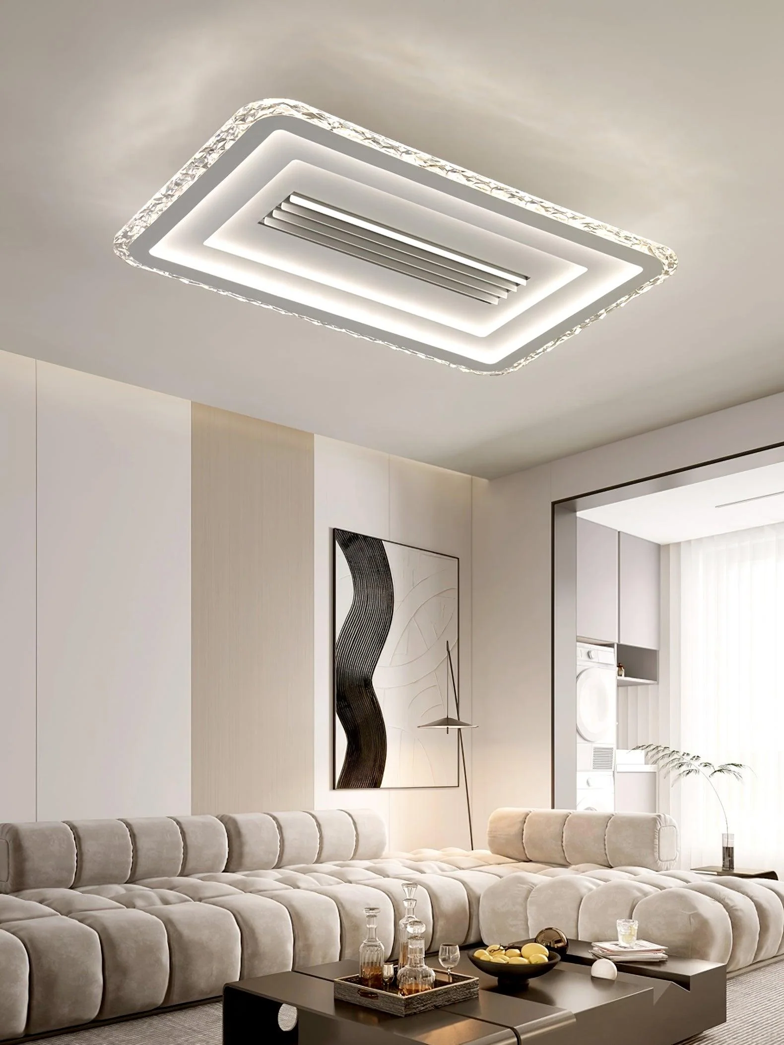 Ulthaara Modern Minimalist Ultrathin Rectangle Ceiling Lamp - Image 12