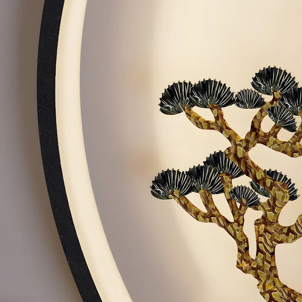 Ada Chinese Greeting Pine Steel Outdoor Wall Light - Image 5