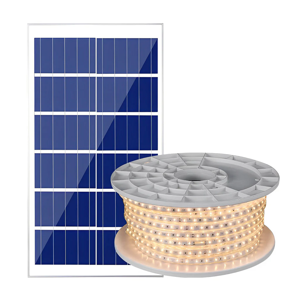 Adjustable Warm Solar LED Strip Lights Outdoor Remote Controlled Illumination - Image 7