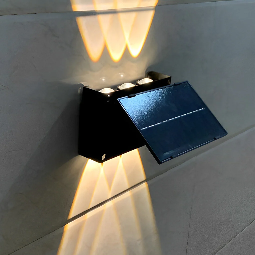 Admiable Rectangular LED Modern Solar Outdoor Wall Lamp - Image 3