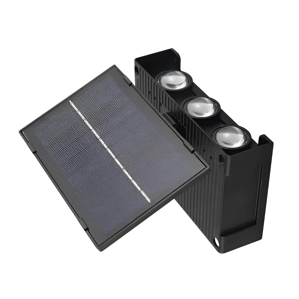 Admiable Rectangular LED Modern Solar Outdoor Wall Lamp - Image 4