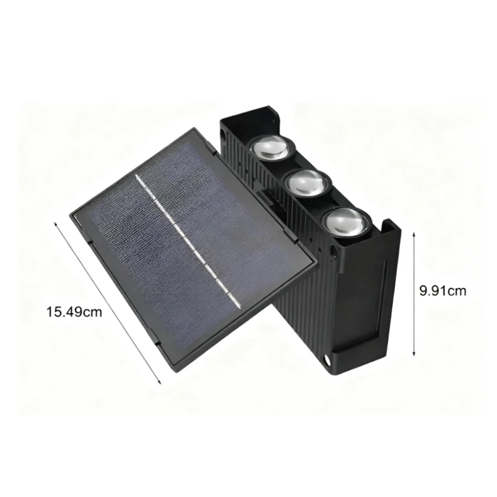 Admiable Rectangular LED Modern Solar Outdoor Wall Lamp - Image 7
