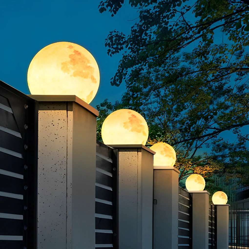 Admira Moon Pier-Mount Pillar PE Outdoor Post Light - Image 3