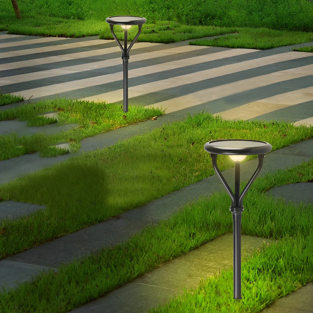 Adrienne Modern LED Post – Outdoor Round Light