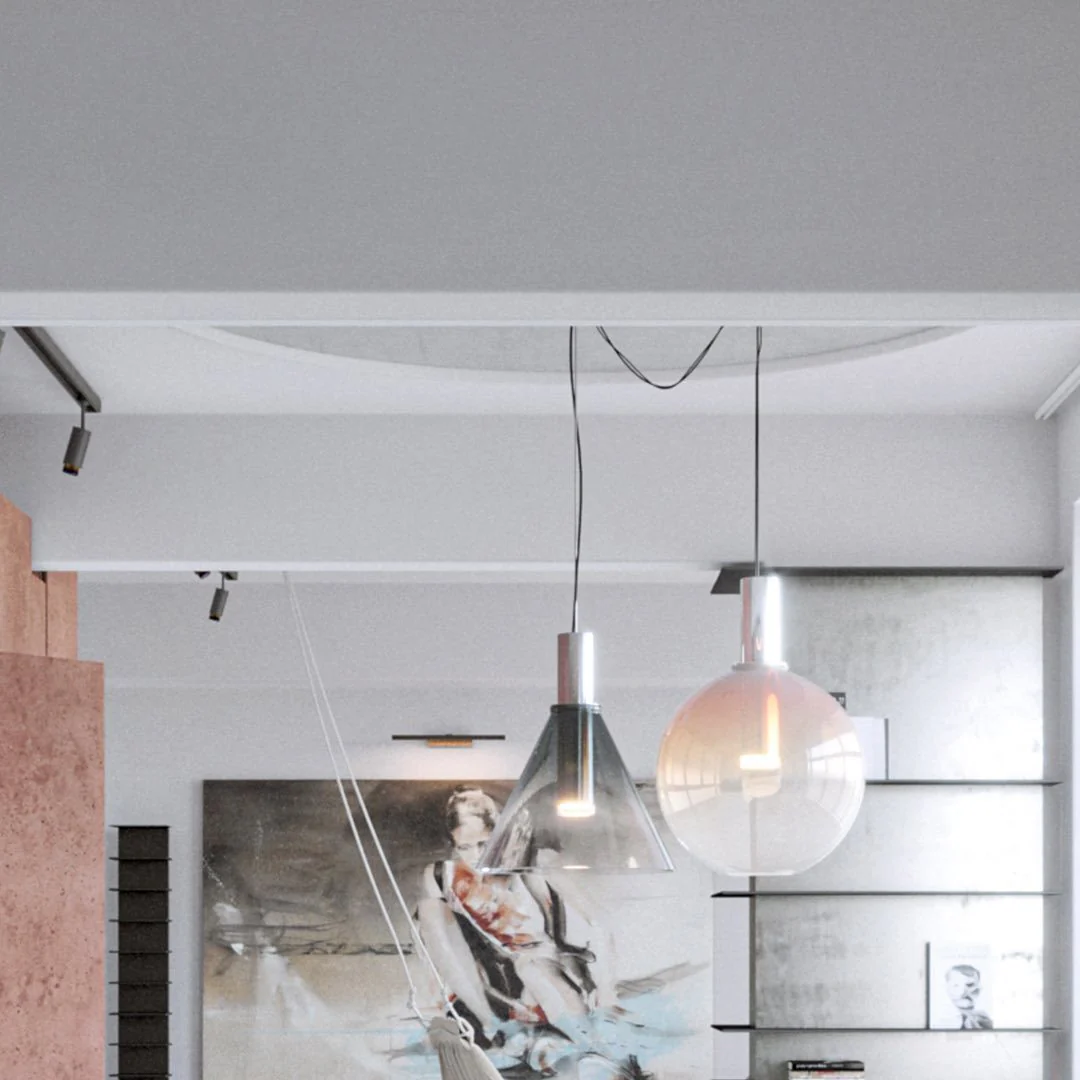 Aeris Minimalist Glass Pendant Lamp - Image 15