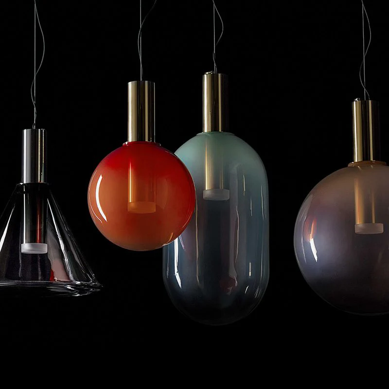 Aeris Minimalist Glass Pendant Lamp - Image 56
