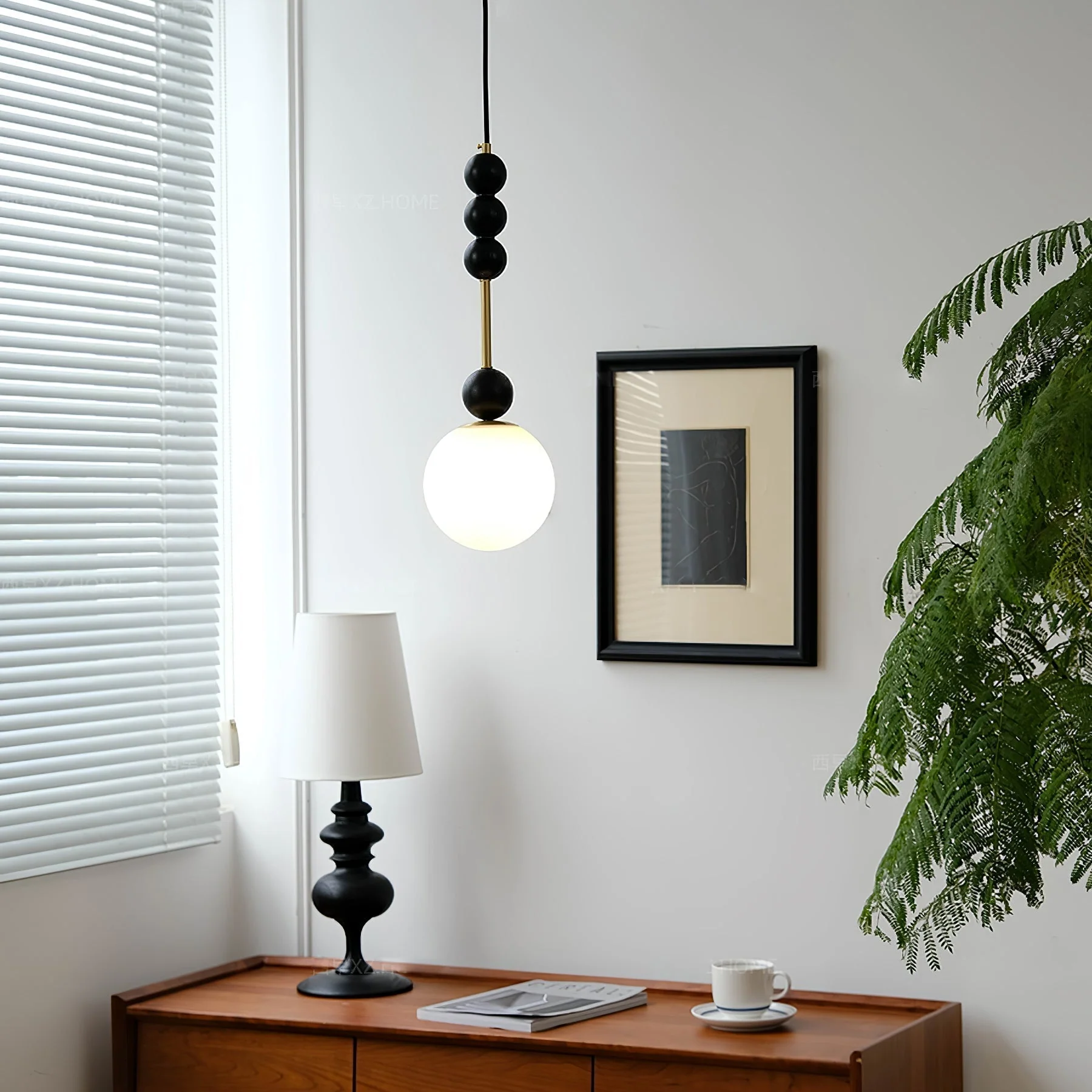 Aeris Minimalist Wood Pendant Lamp - Image 18