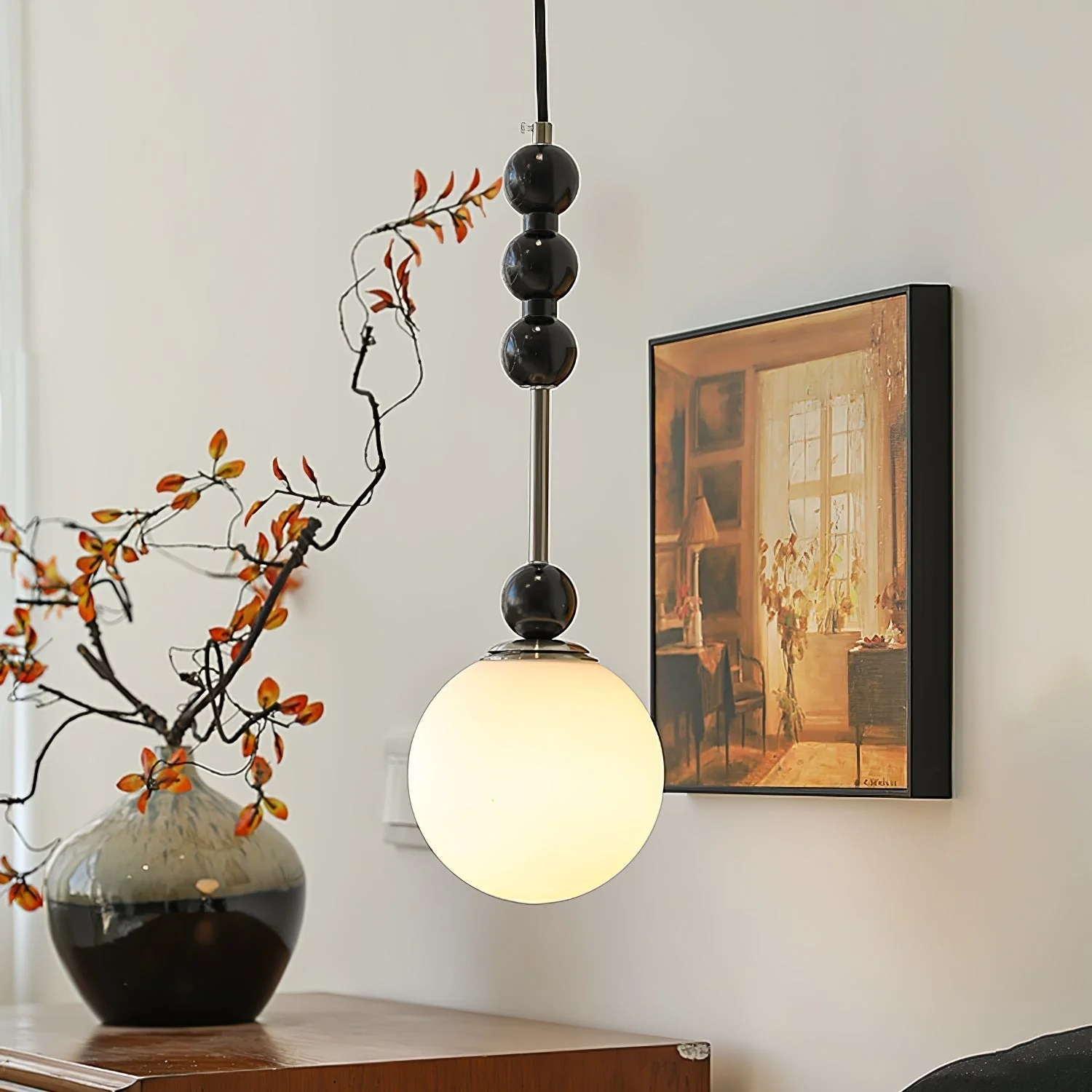Aeris Minimalist Wood Pendant Lamp - Image 19