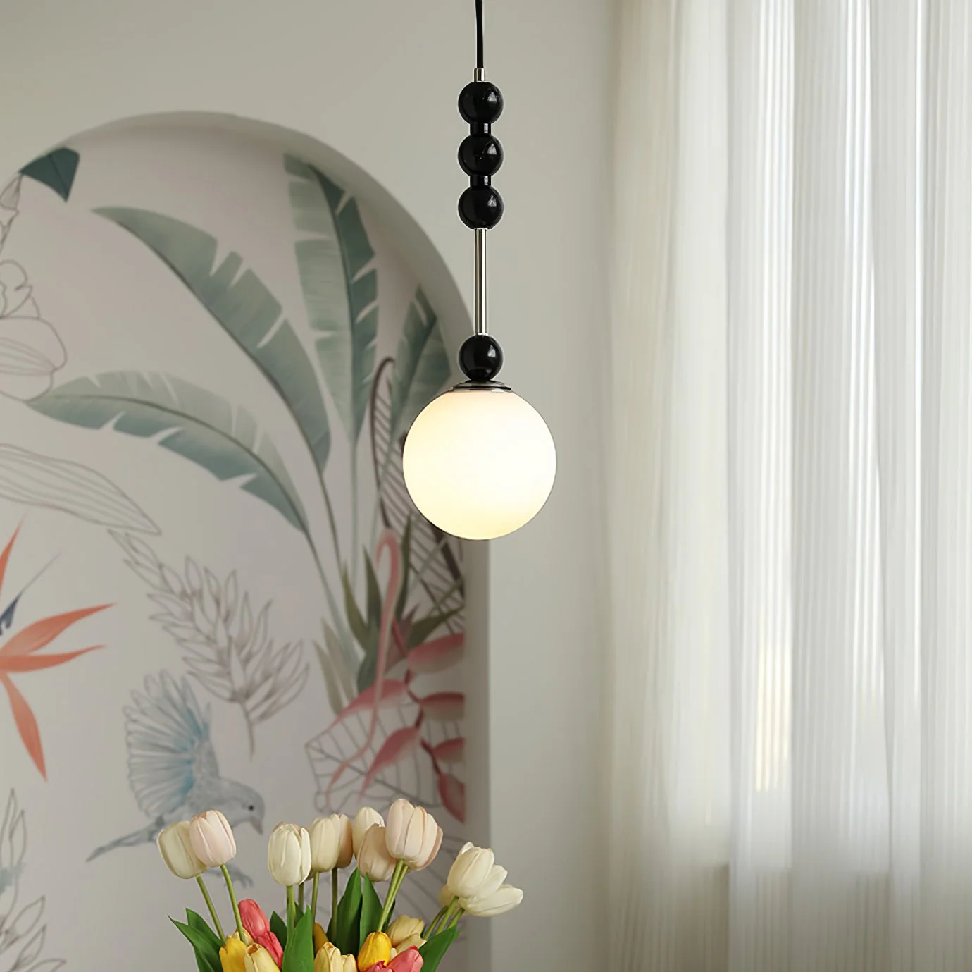 Aeris Minimalist Wood Pendant Lamp - Image 21