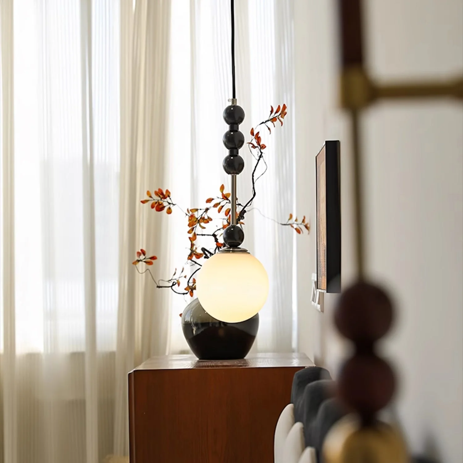 Aeris Minimalist Wood Pendant Lamp - Image 5