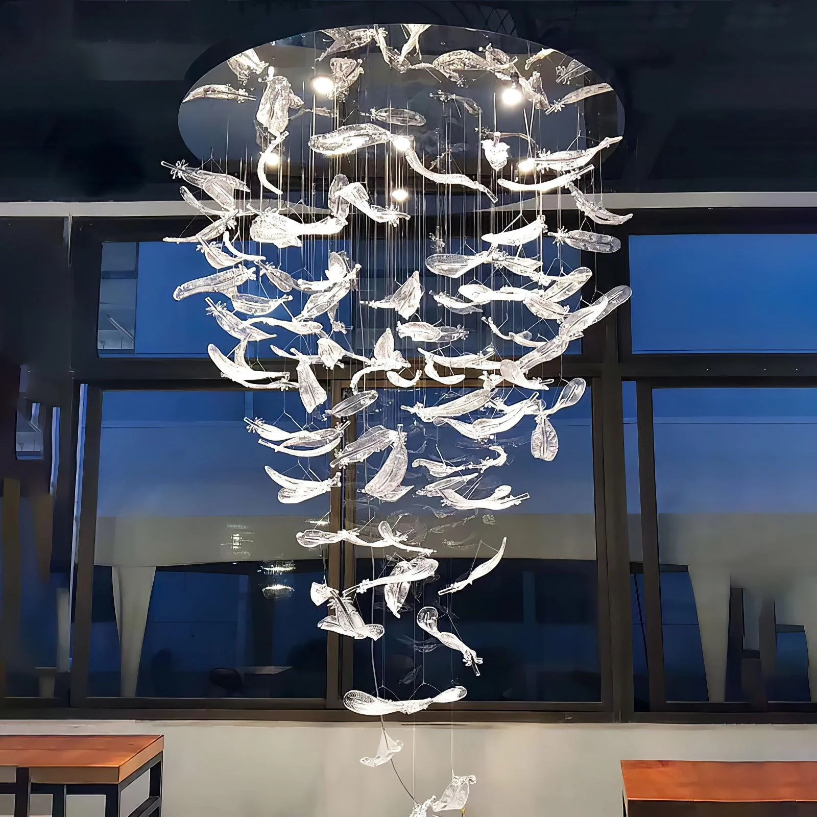 Aetherial Glass Leaf Chandelier - Image 10