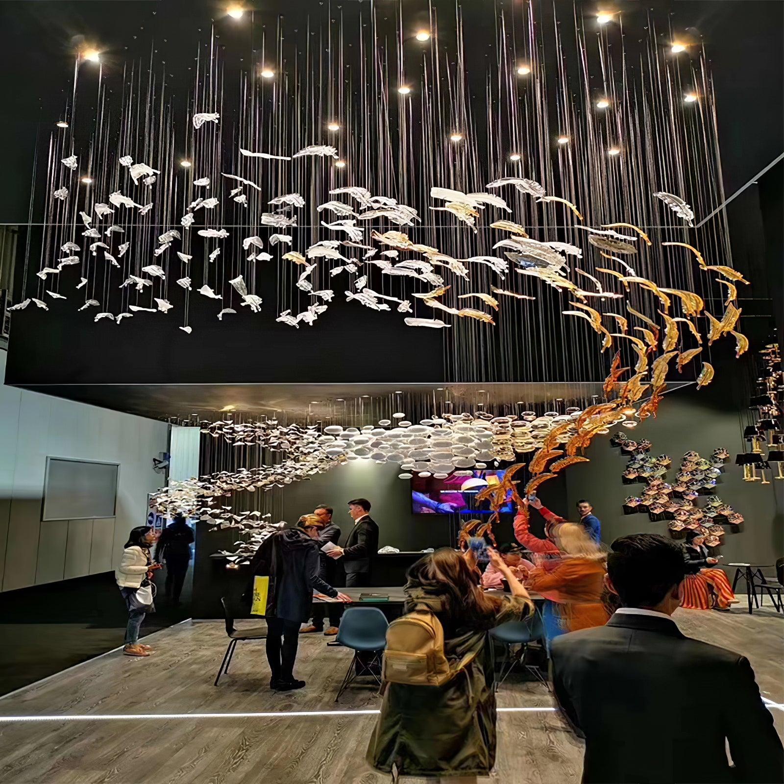 Aetherial Glass Leaf Chandelier - Image 16