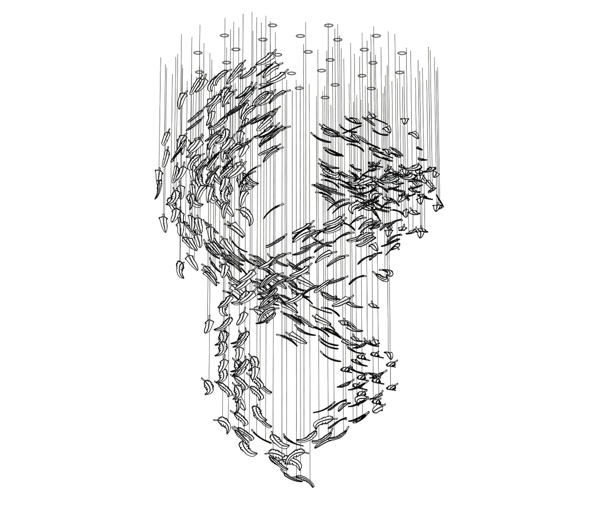 Aetherial Glass Leaf Chandelier - Image 18