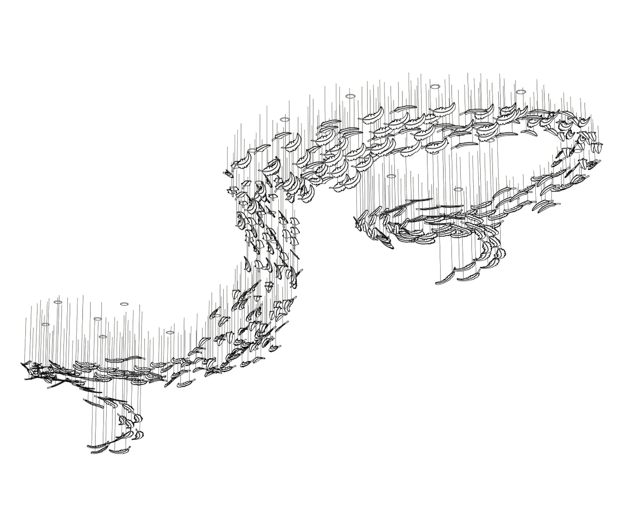 Aetherial Glass Leaf Chandelier - Image 20