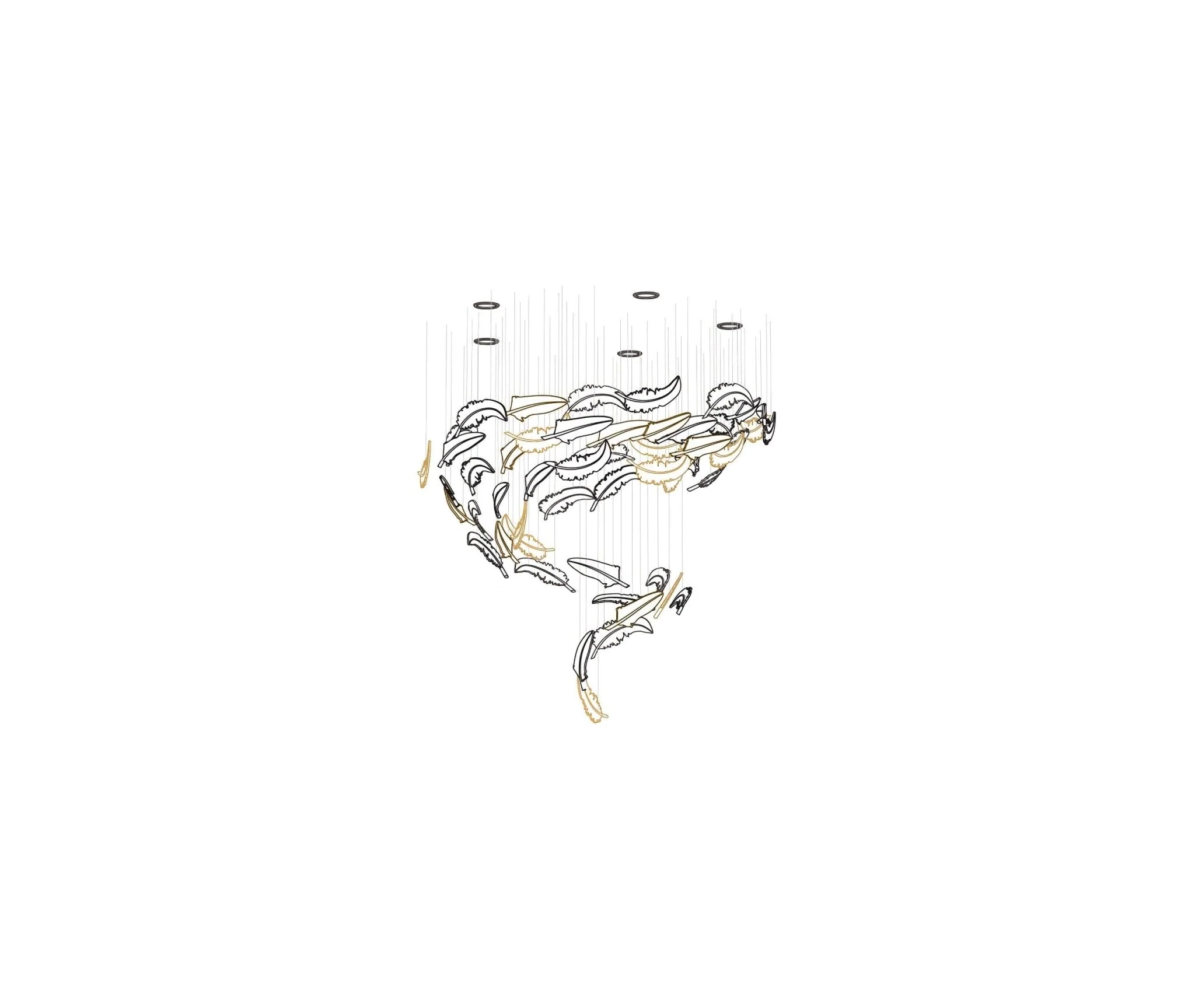 Aetherial Glass Leaf Chandelier - Image 25