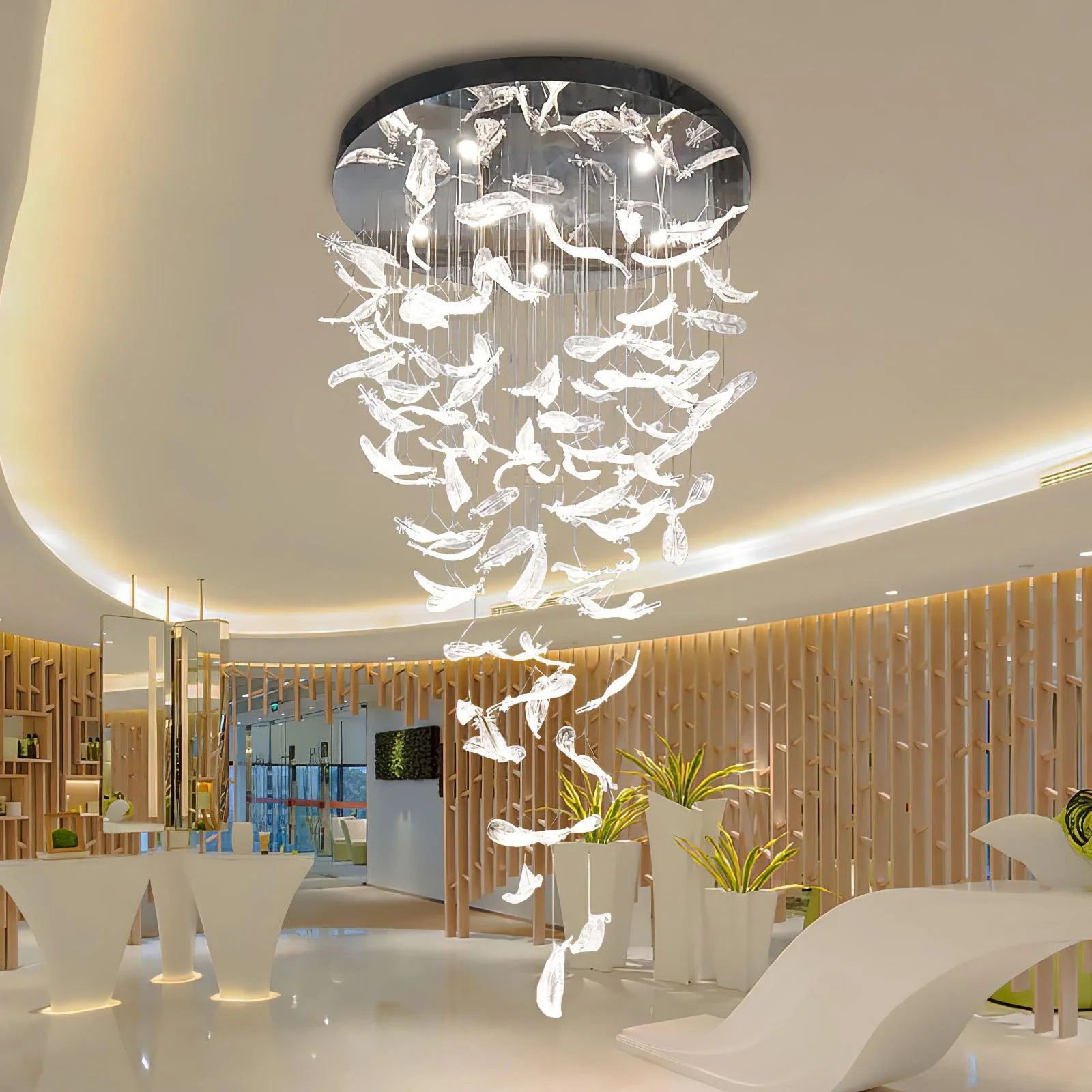 Aetherial Glass Leaf Chandelier - Image 62