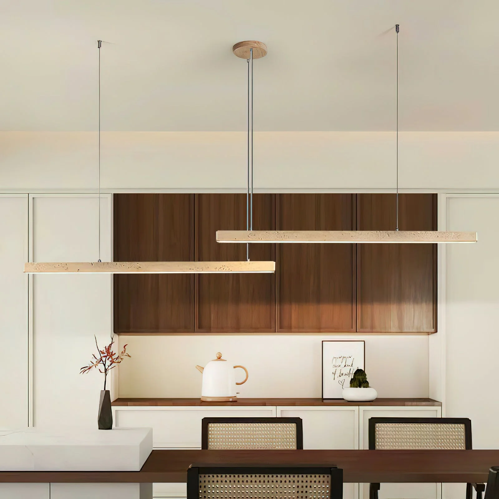 Agureli Wabi-Sabi Travertine Pendant Light - Image 2