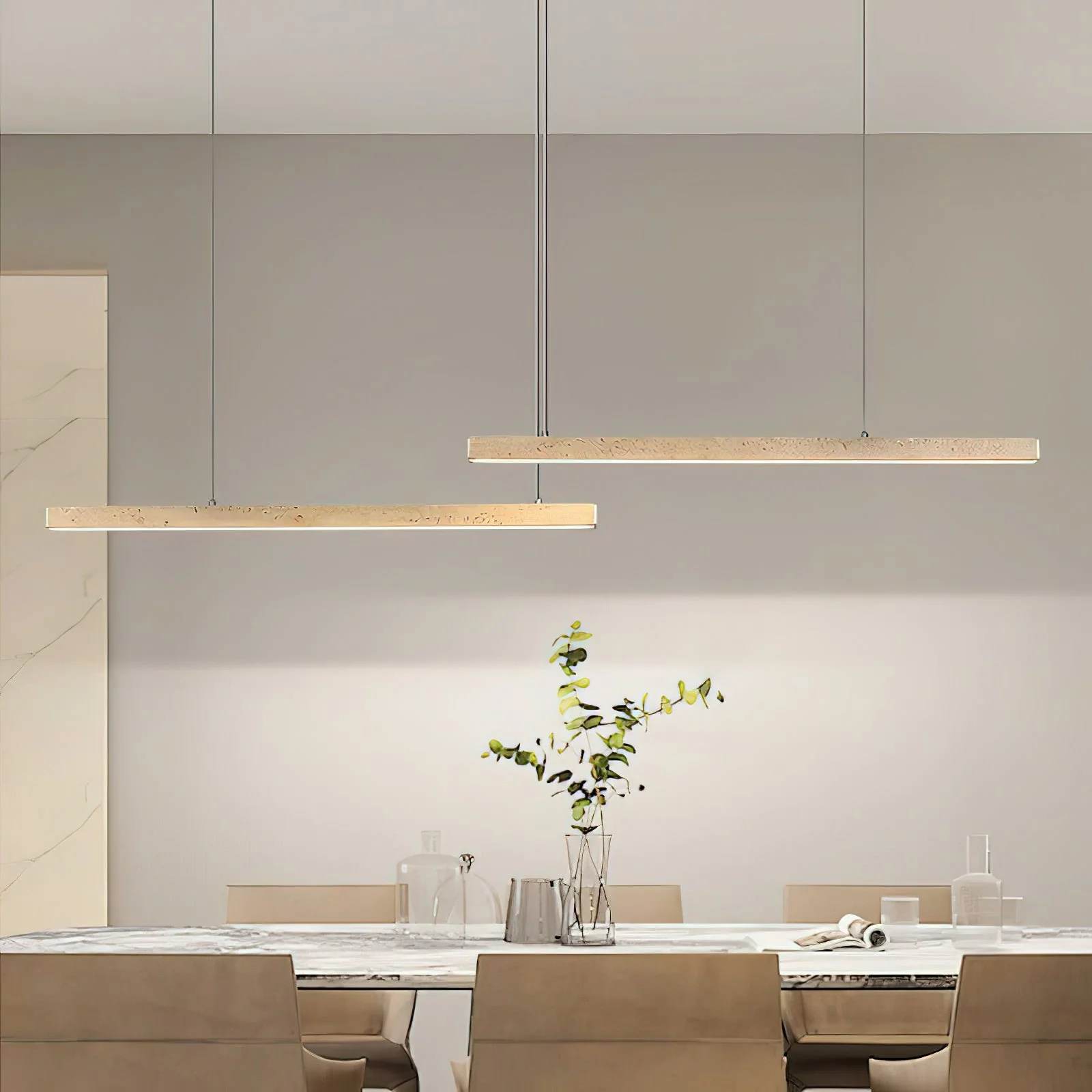 Agureli Wabi-Sabi Travertine Pendant Light - Image 4