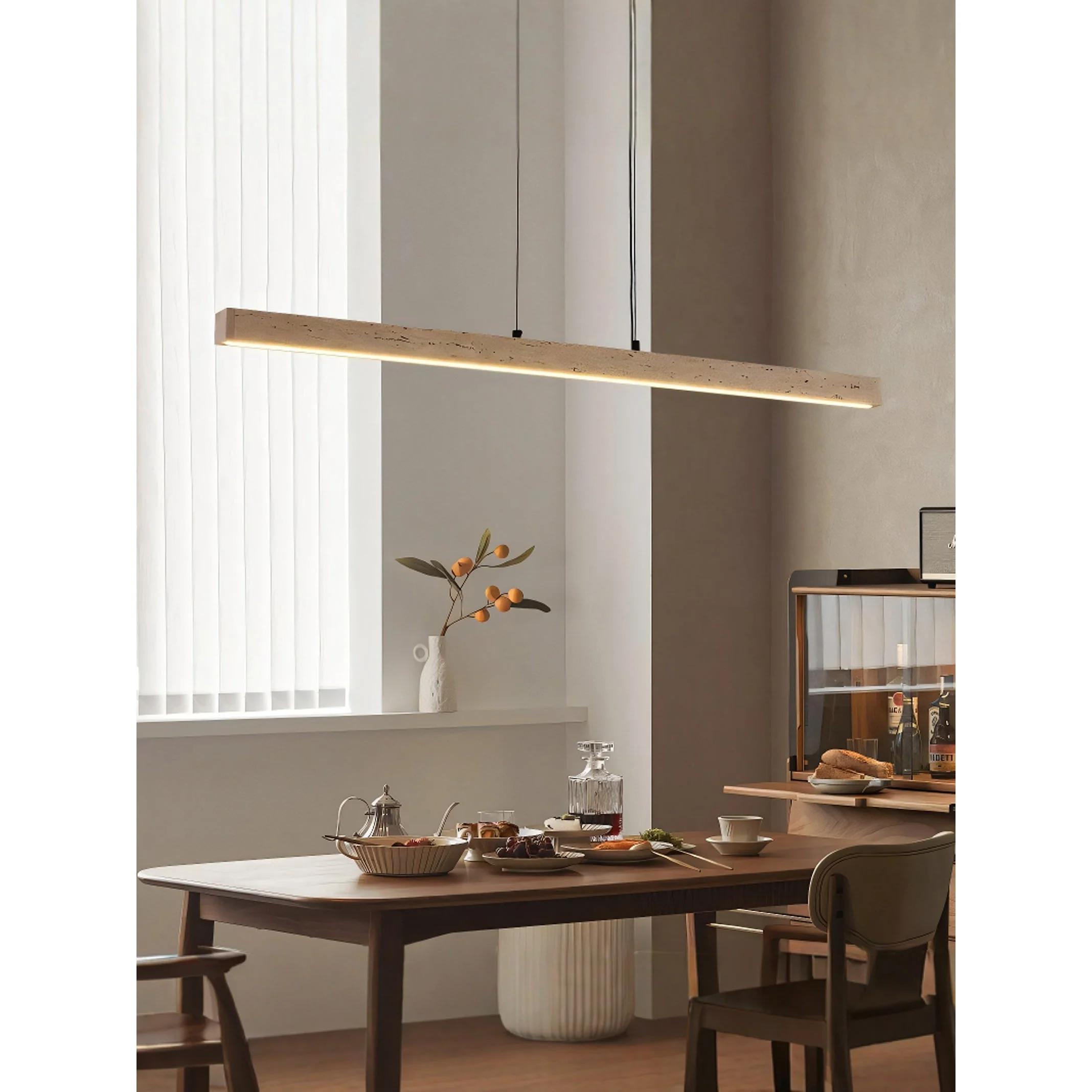 Agureli Wabi-Sabi Travertine Pendant Light - Image 9