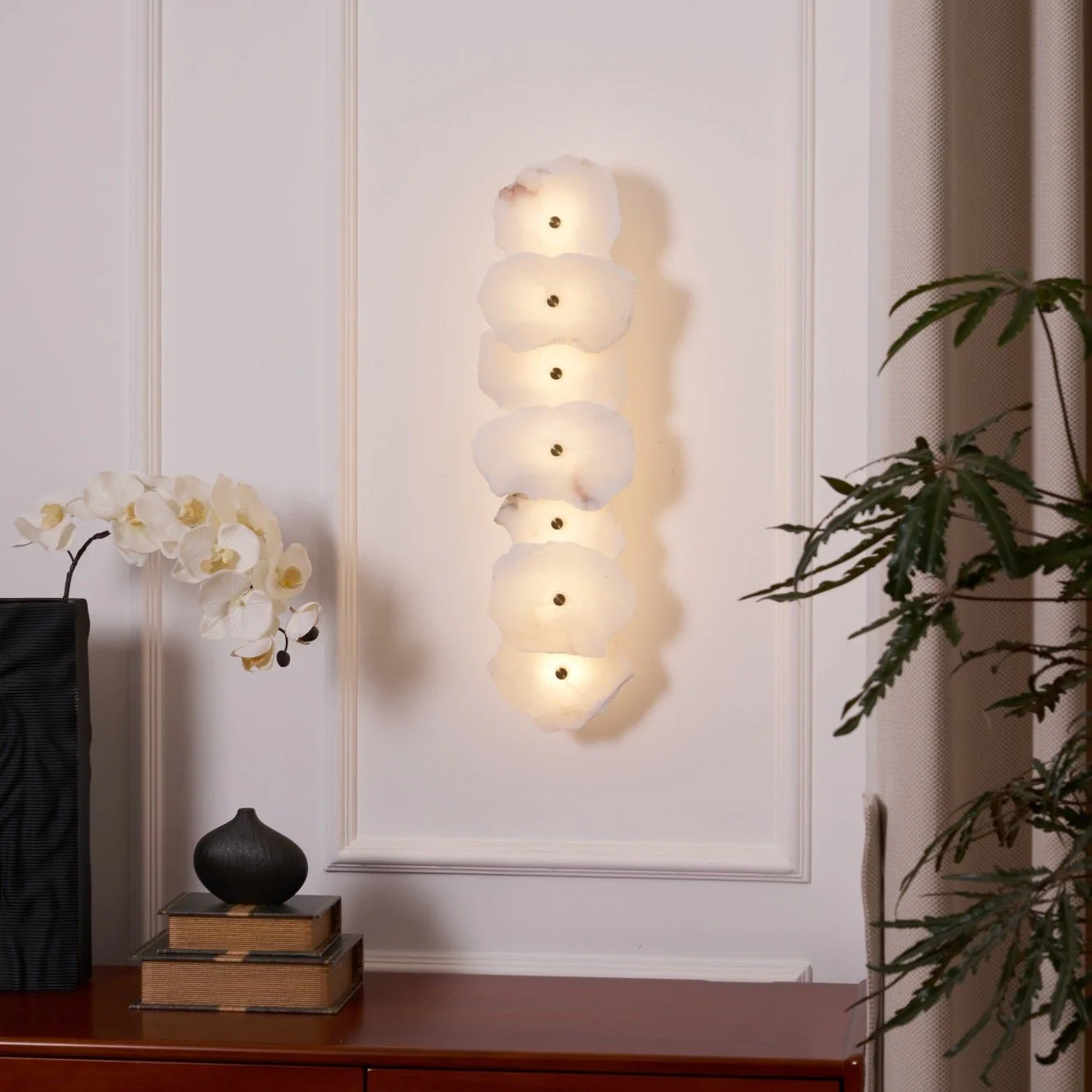 Alaeila Floral Cluster Alabaster Wall Light - Image 29
