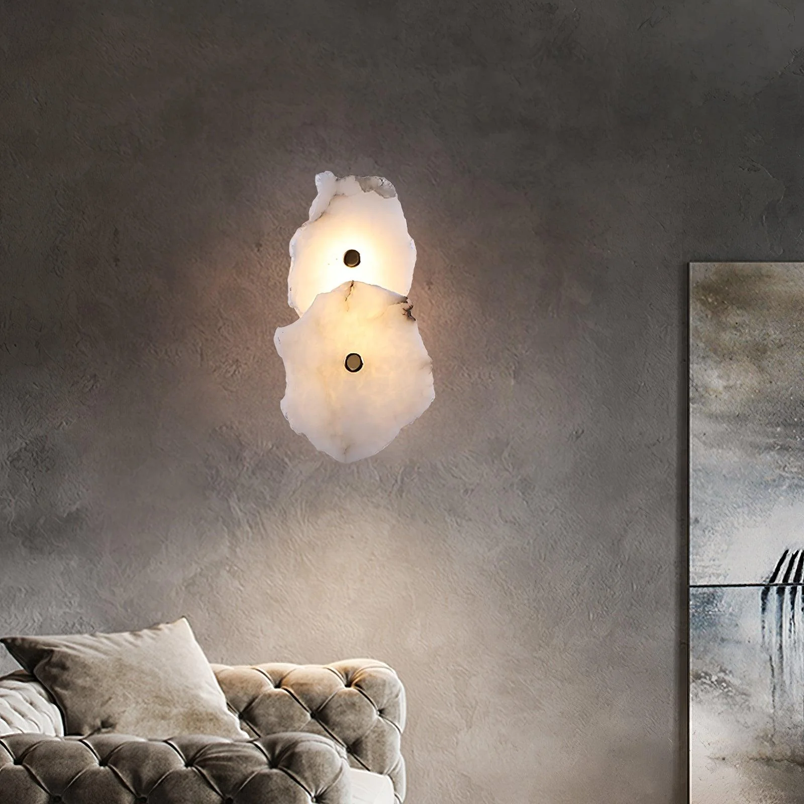 Alaeila Floral Cluster Alabaster Wall Light - Image 3