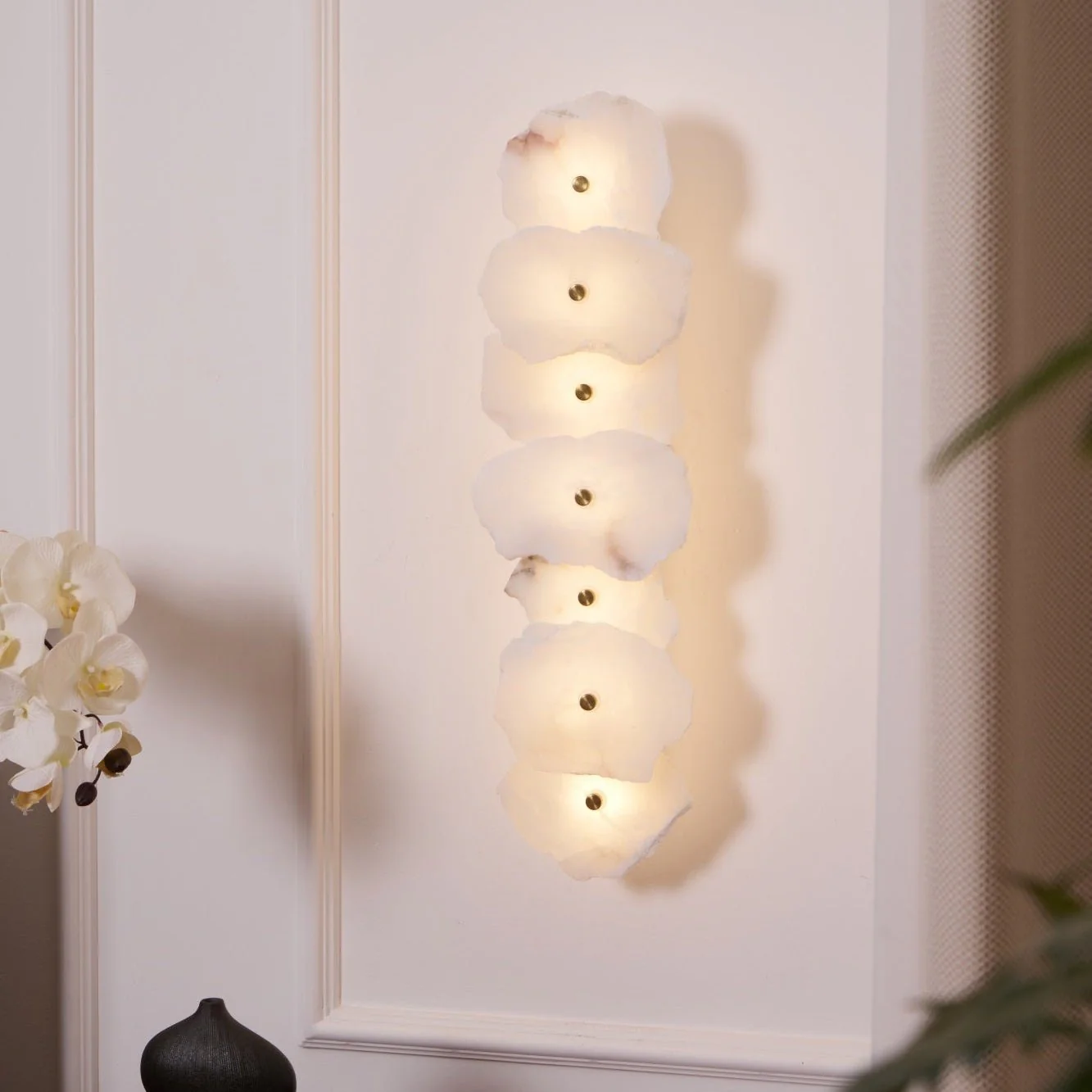 Alaeila Floral Cluster Alabaster Wall Light - Image 55