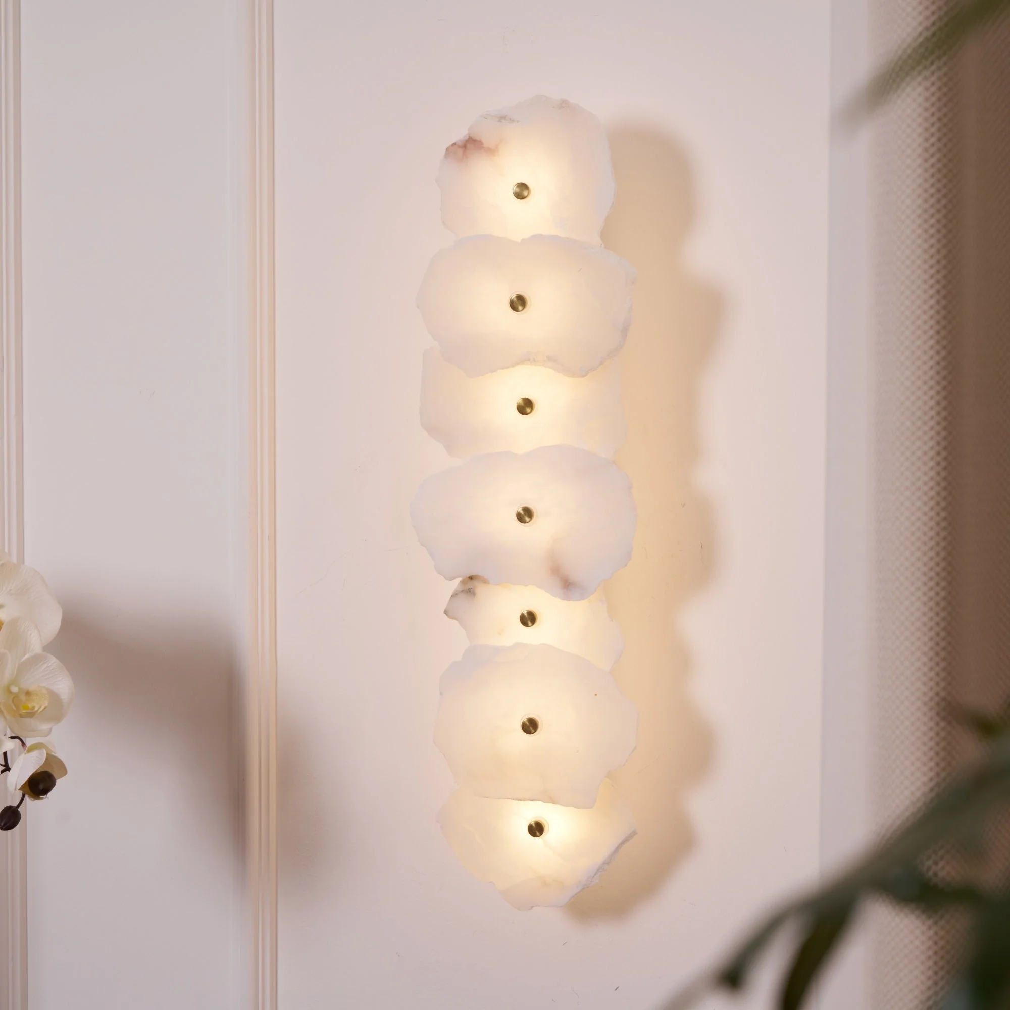 Alaeila Floral Cluster Alabaster Wall Light - Image 56