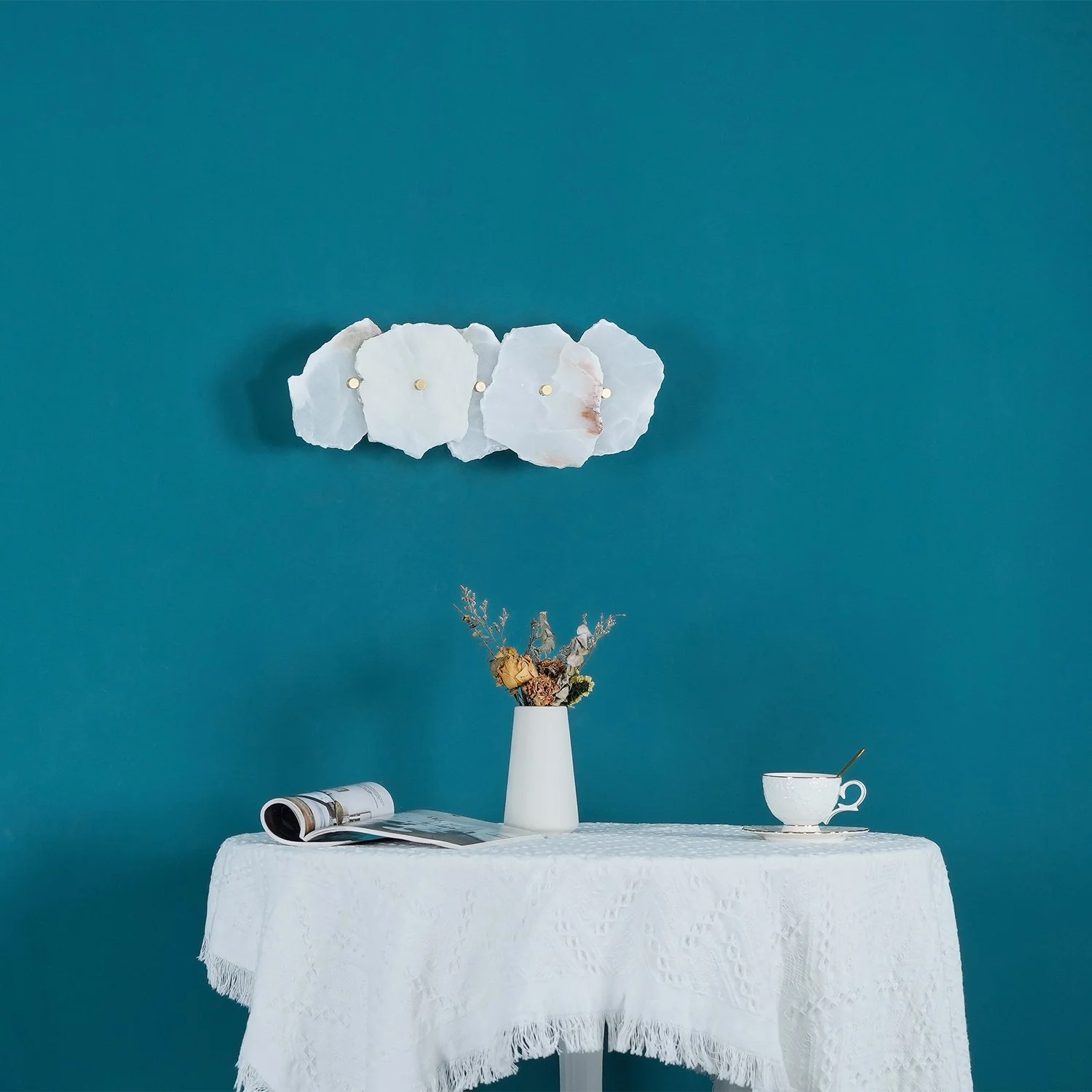Alaeila Floral Cluster Alabaster Wall Light - Image 57