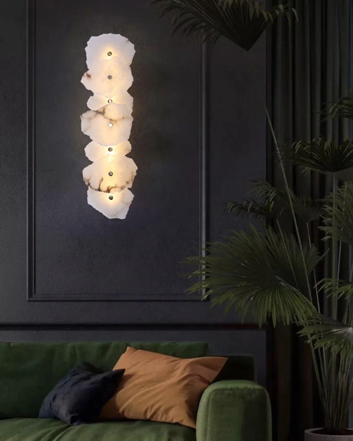 Alaeila Floral Cluster Alabaster Wall Light - Image 6