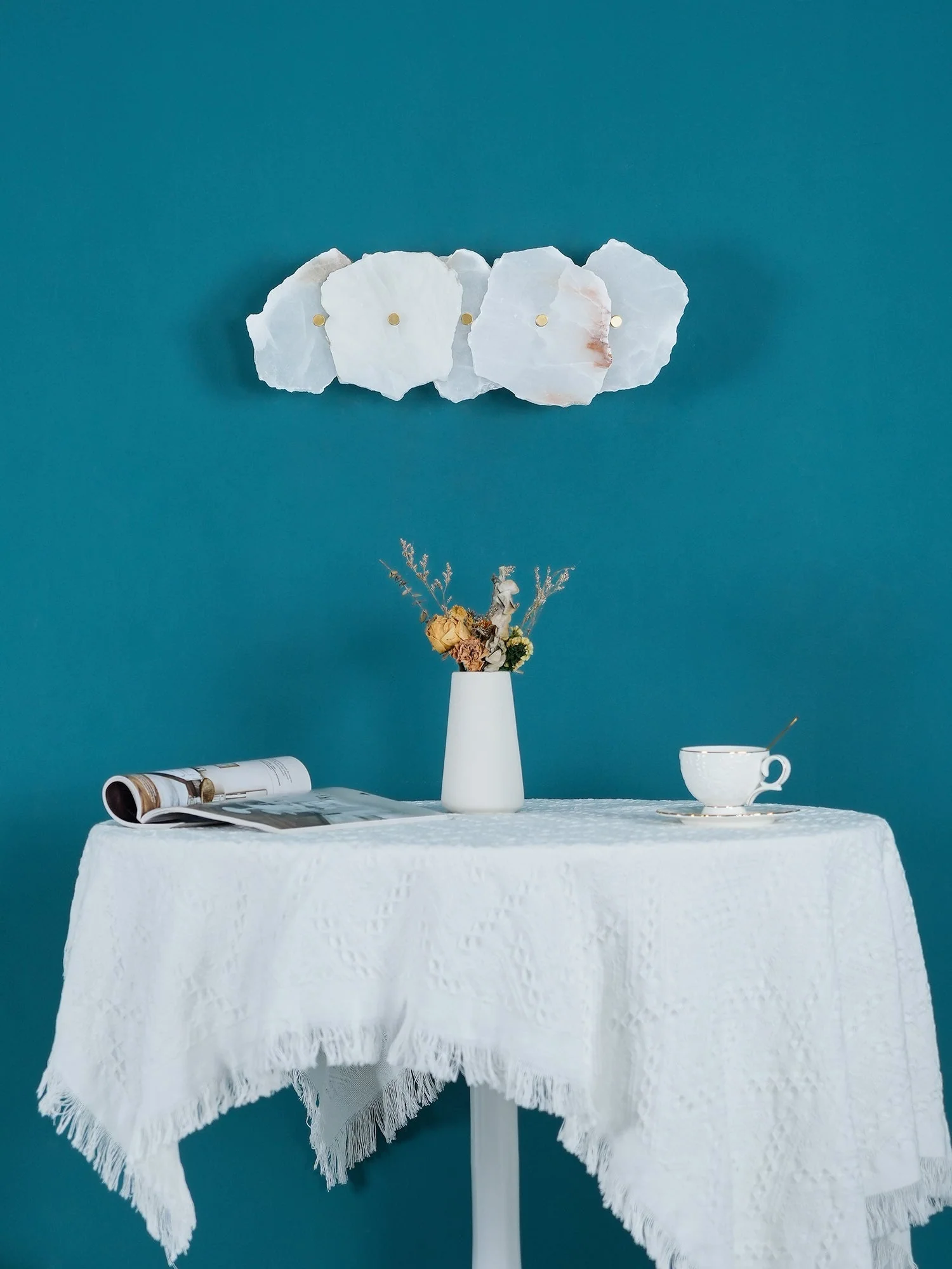 Alaeila Floral Cluster Alabaster Wall Light - Image 61
