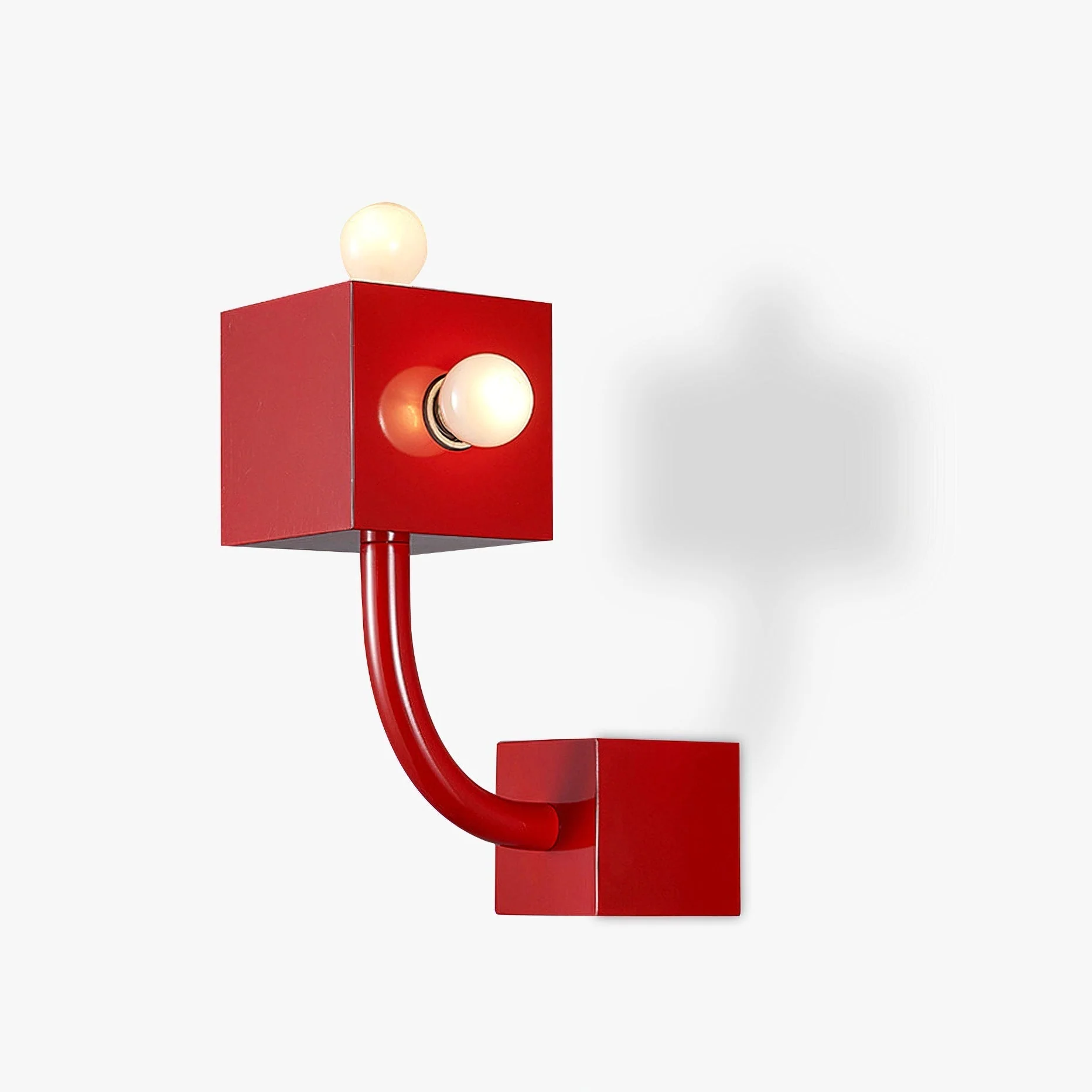 Alanna Individual Creativity Red Cube Wall Lamp - Image 20