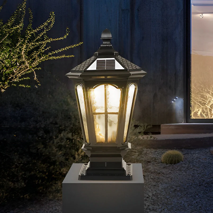 Alison Retro Pavilion LED Outdoor Fence Post Lights - Image 10