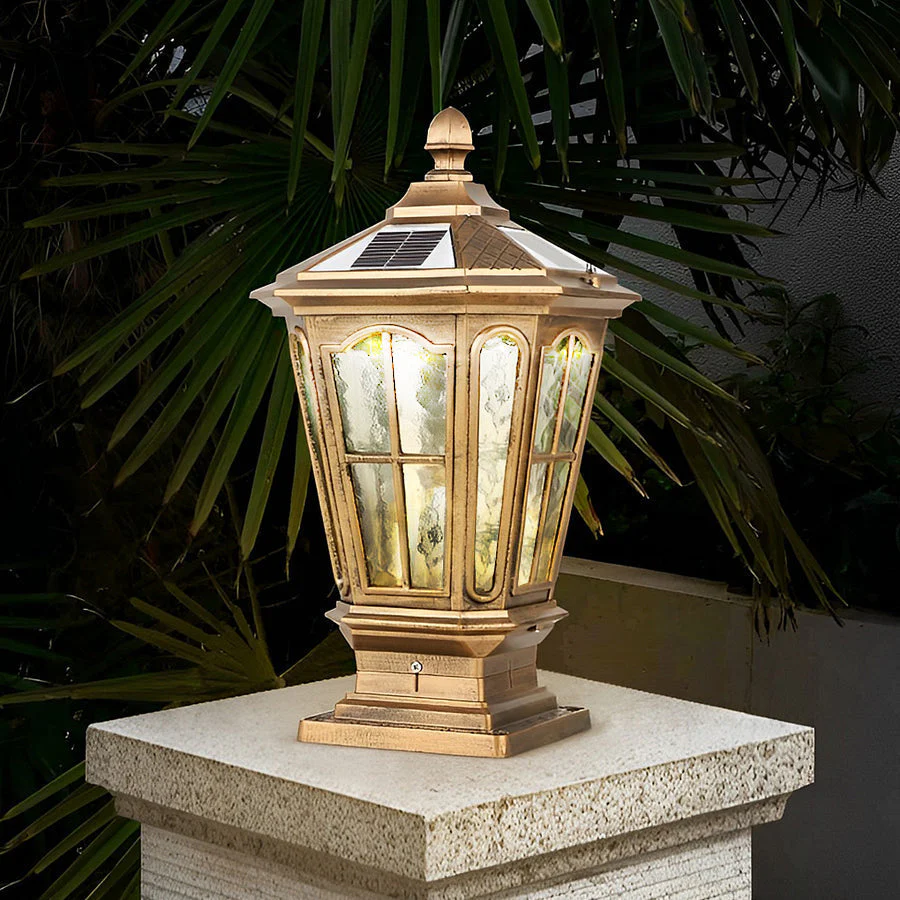 Alison Retro Pavilion LED Outdoor Fence Post Lights - Image 11